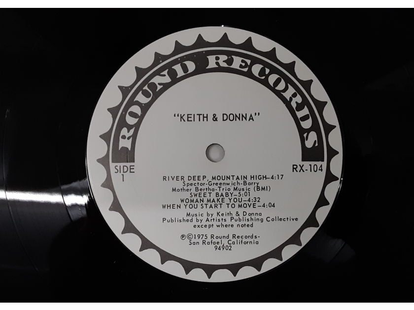 Keith & Donna - Keith & Donna (Grateful Dead Related) NM 1975 Vinyl LP Round Records RX-104