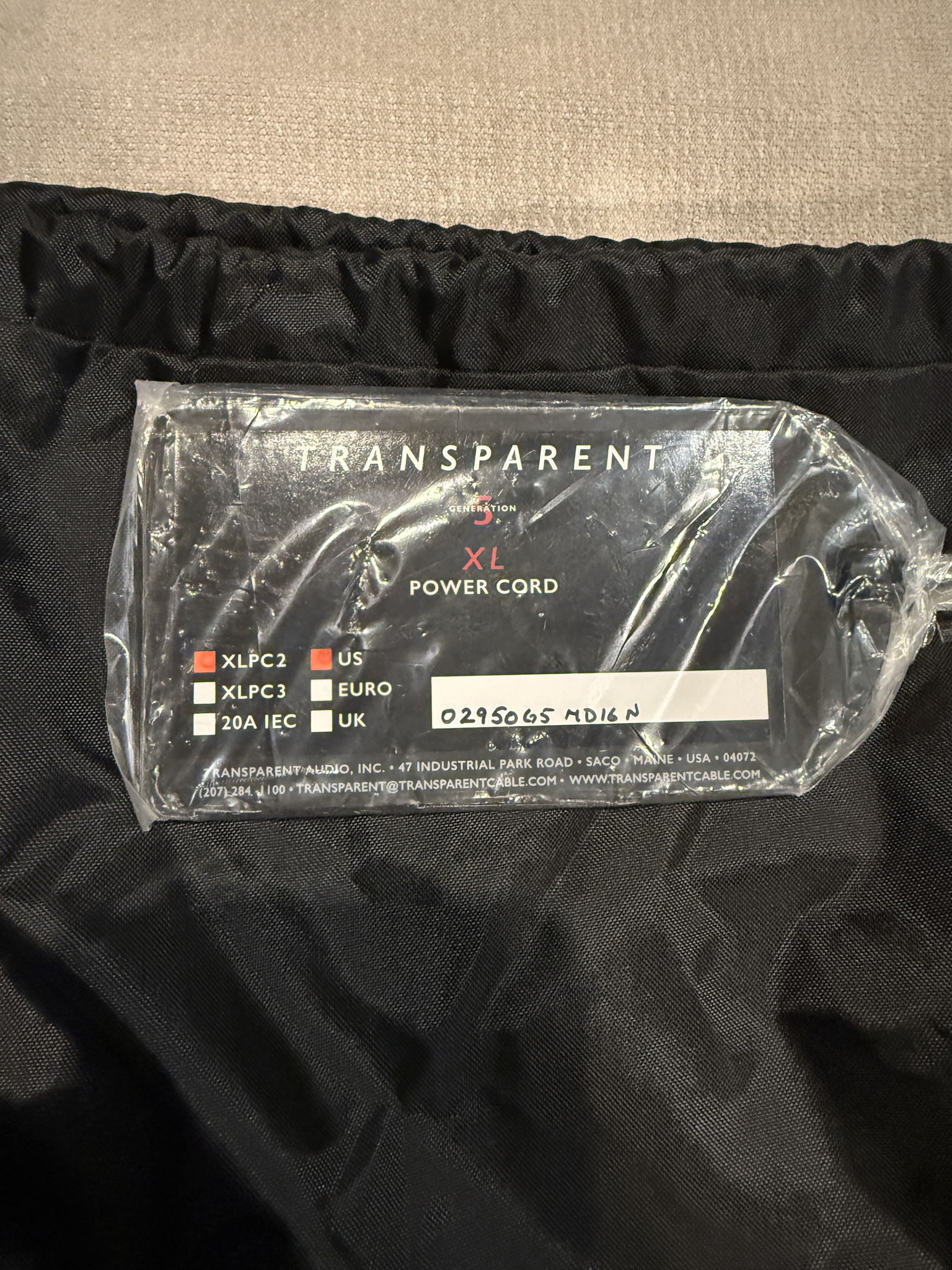 Transparent Audio XL Power Cord 4