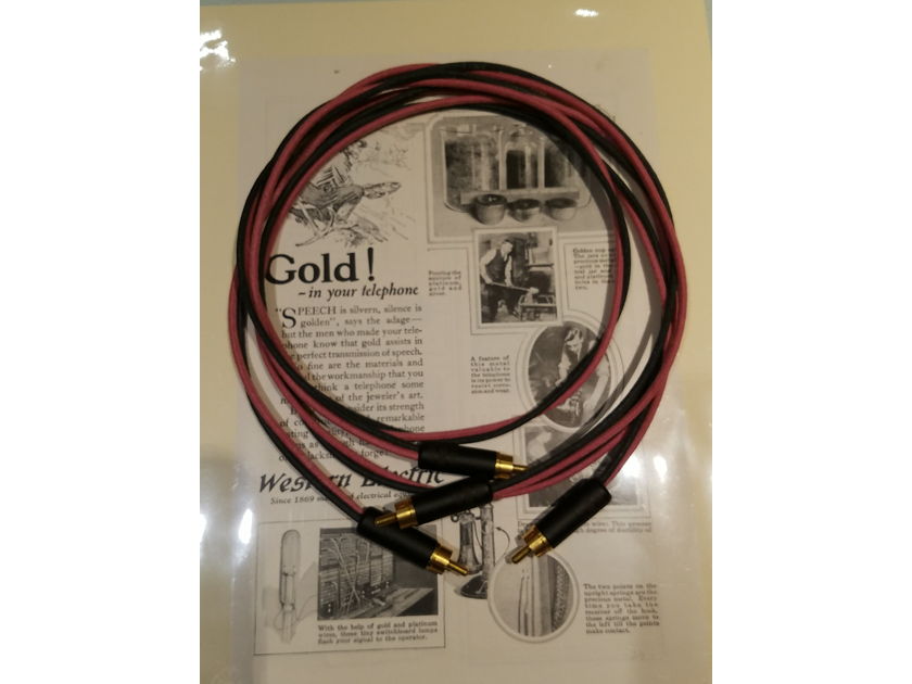 1 Meter Genuine Western Electric KS.13385L-1 16AWG Artistic RCA Interconnect Cables