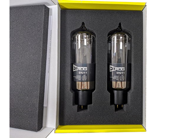 ELROG ER211 Triode Power Tubes: Matched Pair; NEW-in-BO...