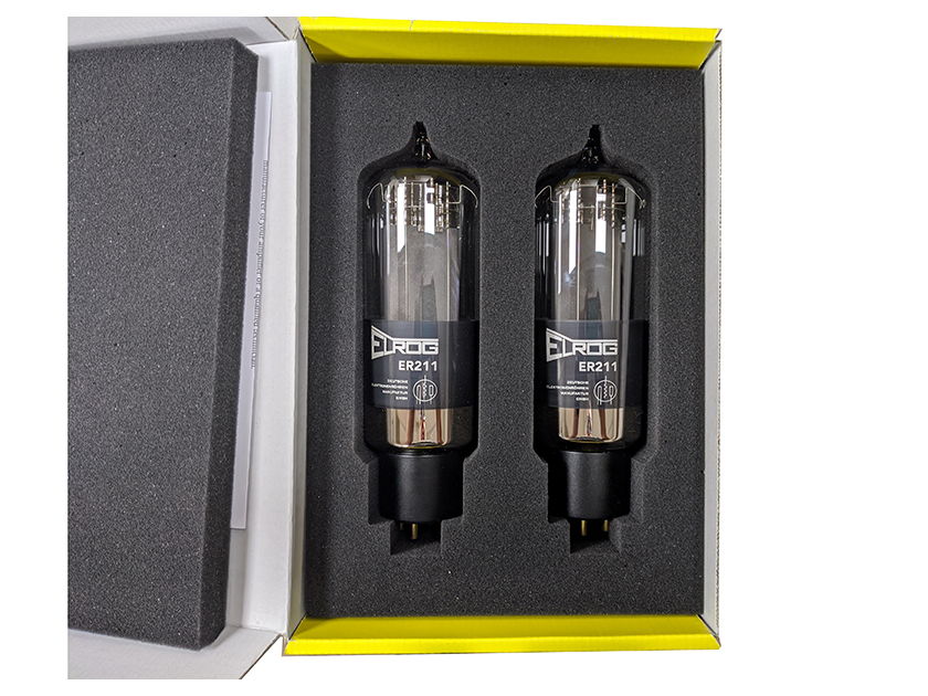 ELROG ER211 Triode Power Tubes: Matched Pair; NEW-in-BOX; 15% Off; Free Shipping