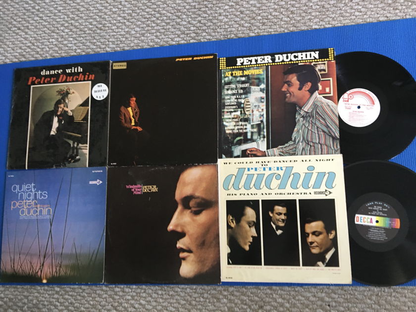 Peter Duchin lot of 6 Lp records  2 appear signed 1 white label promo