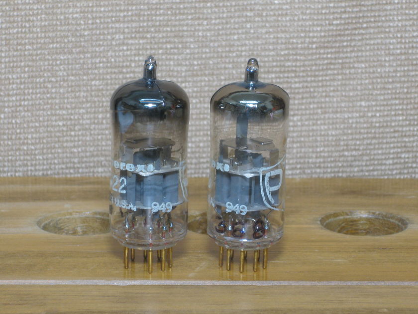 Amperex  E88CC/6922 PQ Pinched Waist matching pair