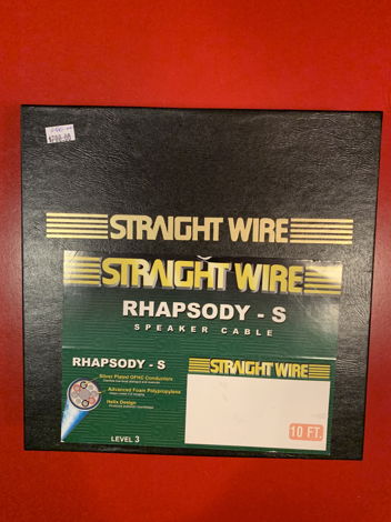 Straight Wire Rhapsody S 10ft Speaker Cables W/Spades