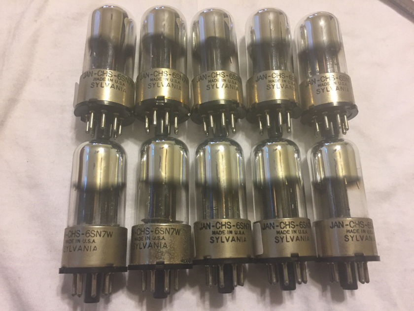 2 test new Sylvania metal base  6sn7w  tubes