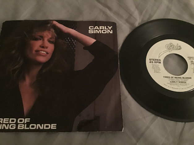 Carly Simon  Tired Of Being Blonde Promo 45 With Pictur...