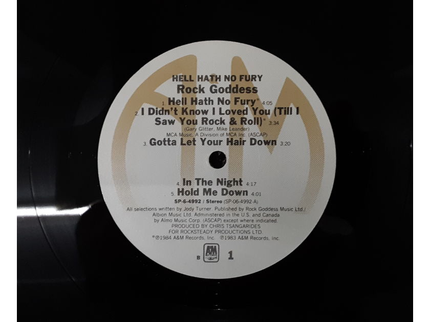 Rock Goddess - Hell Hath No Fury ORIGINAL 1984 VINYL LP A&M Records ‎SP-6-4992