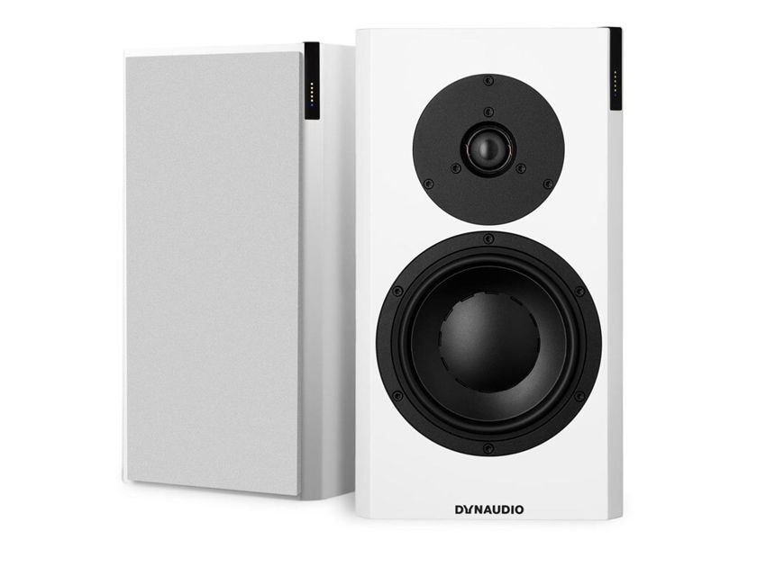 Dynaudio Focus 20 XD Powered Speakers; Satin White Pair w/ Stands (New) (19494)