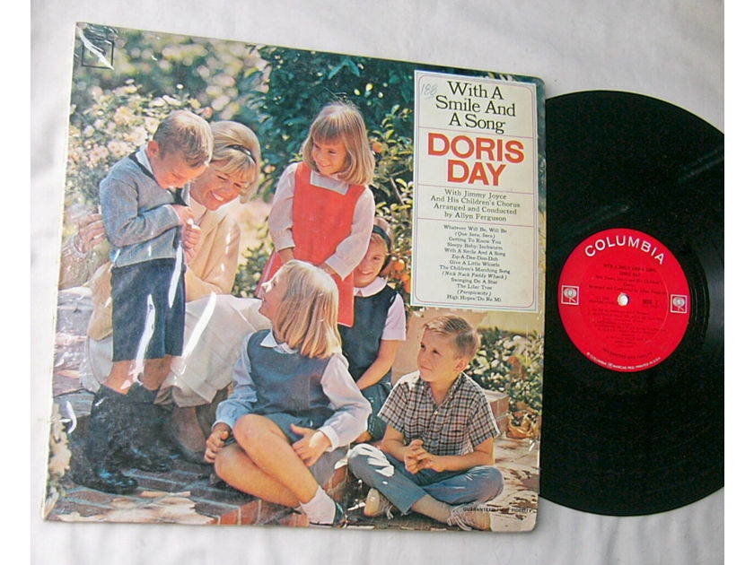DORIS DAY - WITH A SMILE - AND A SONG - RARE ORIG 1065 LP - COLUMBIA MONO SHRINK