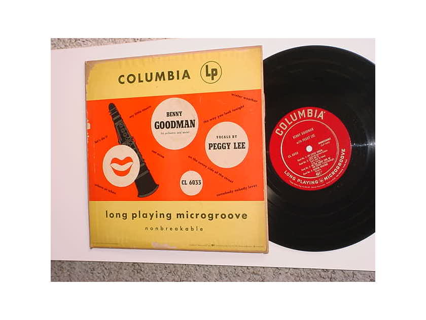 10 INCH JAZZ lp record Columbia microgroove CL6033 - Benny Goodman vocals Peggy Lee very good SEE ADD