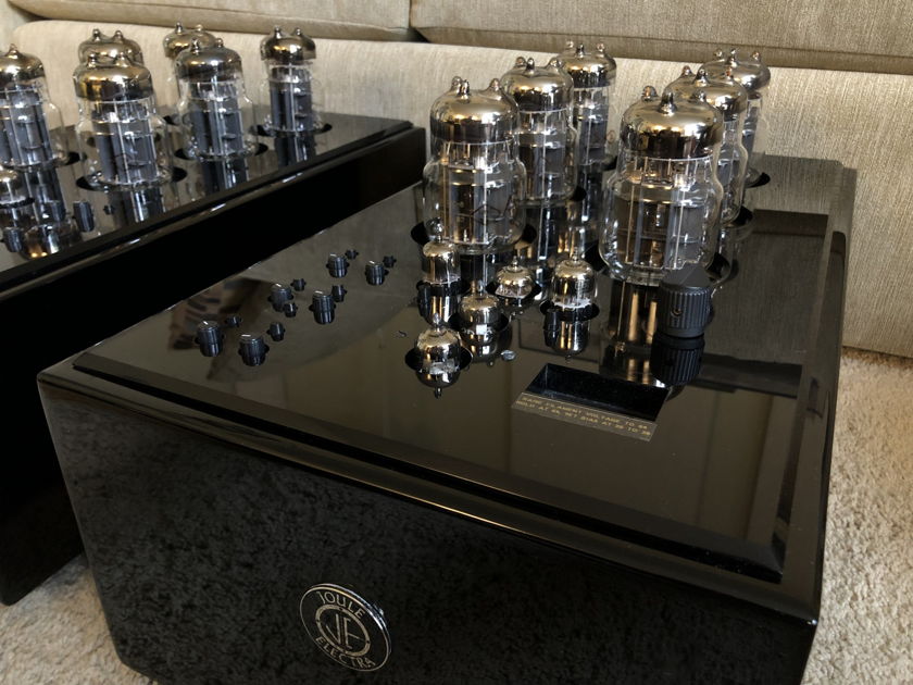Joule Electra VZN-100 MKV OTL Amps in Piano Black MusicWood Enclosures