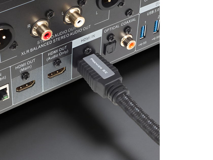 Pangea Audio Premier SE MKII HDMI Cable with 6% Pure Silver Plated Cardas Copper - 2.0 Meter - 4K HDR Excellence