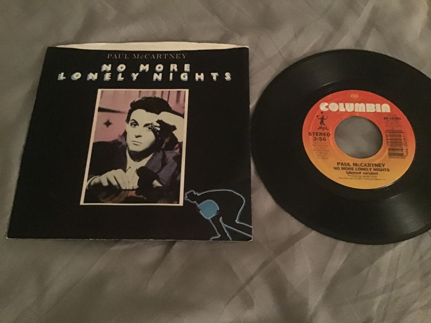 Paul McCartney 45 With Picture Sleeve Vinyl NM  No More Lonely Nights