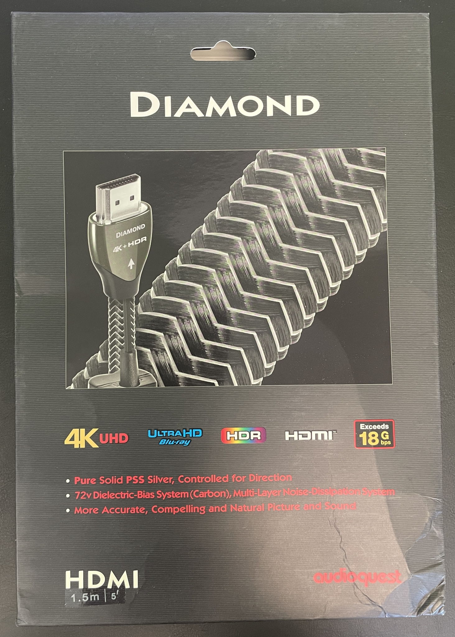 Audioquest Diamond HDMI cable. 1.5m. NEW