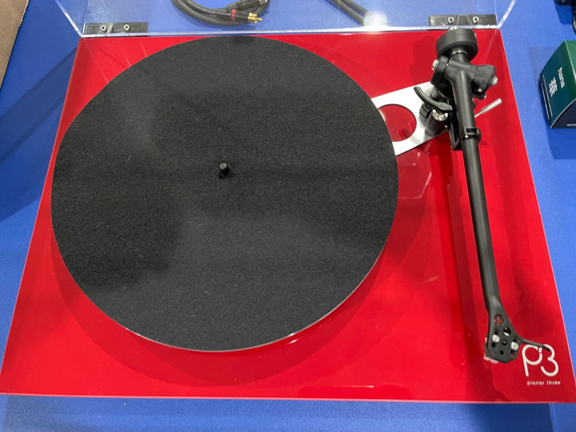 Rega Planar 3 P3 in Red with Feet Upgrade. Free Phono Preamp. No Cartridge.