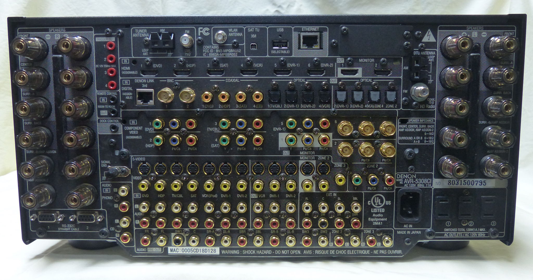 Denon AVR-5308CI Multi-channel Receiver 3