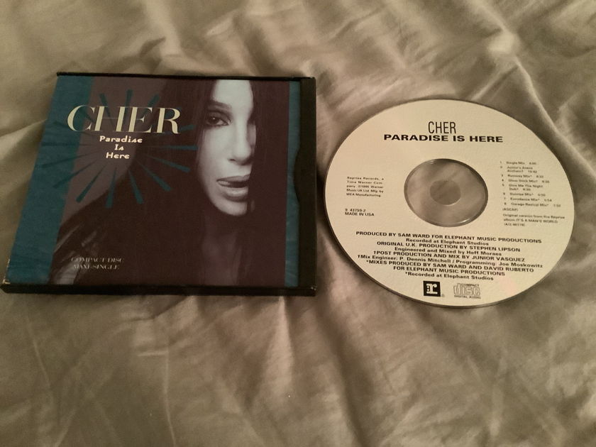 Cher Reprise Records Compact Disc EP 58 Minutes  Paradise Is Here