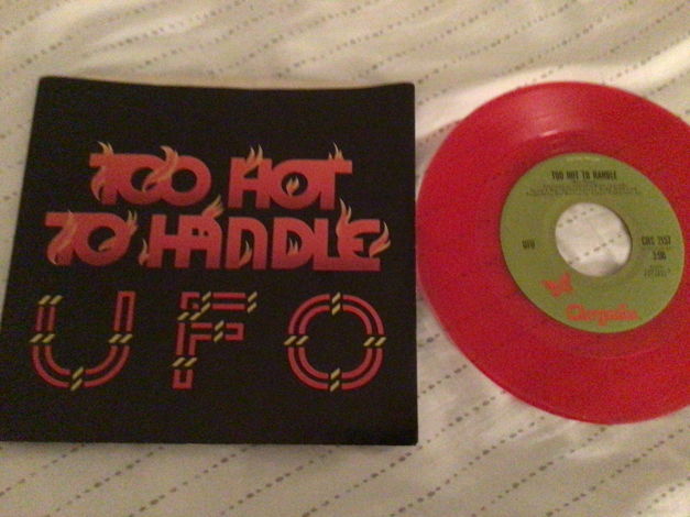 UFO Chrysalis Records Red Vinyl Single NM Too Hot To Ha...
