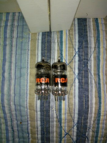 4 new in the box rca black plate 7199 tubes for dynaco...