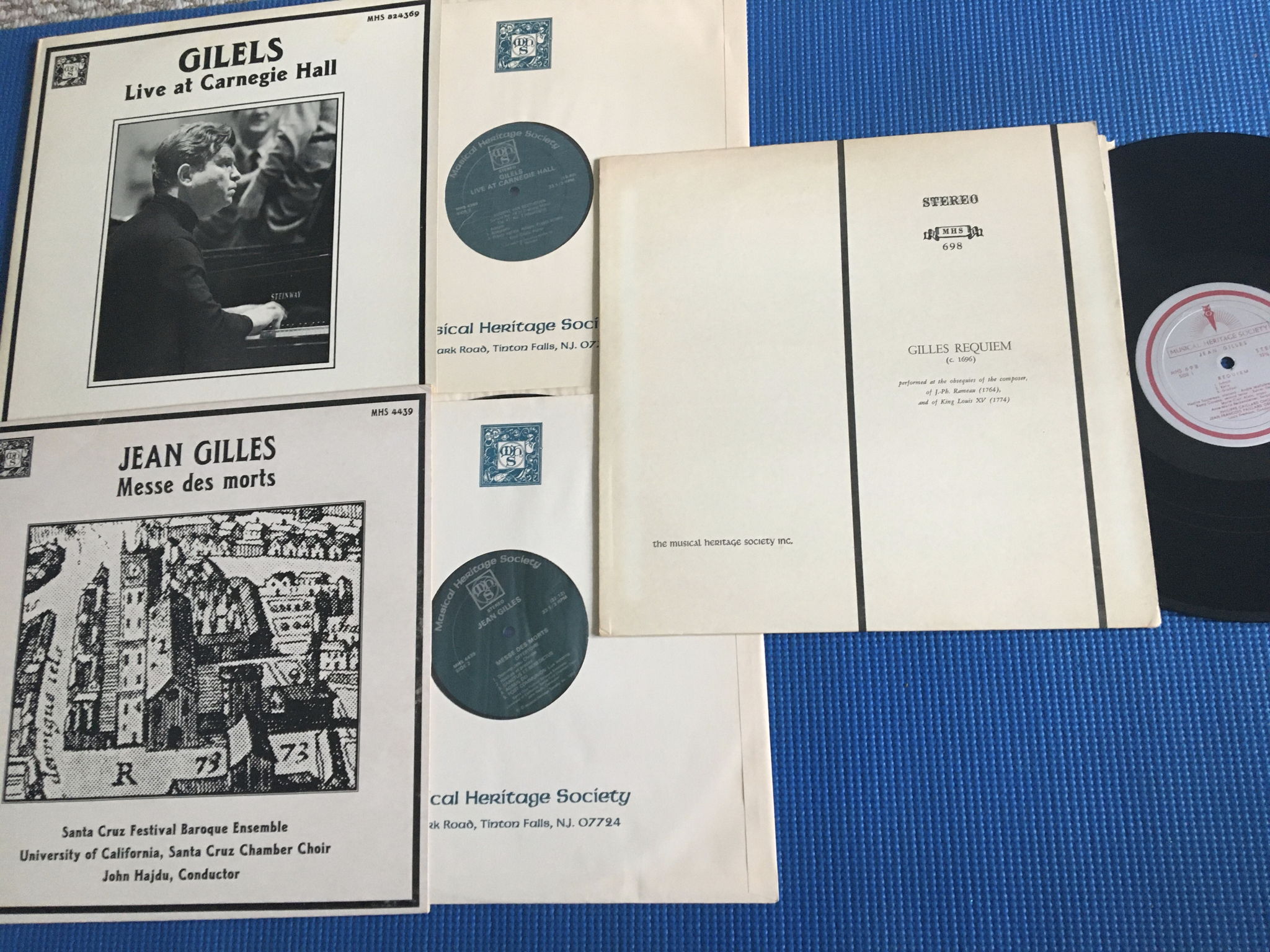 MHS Gilels lot of 3 Lp records  Carnegie hall Requiem M...