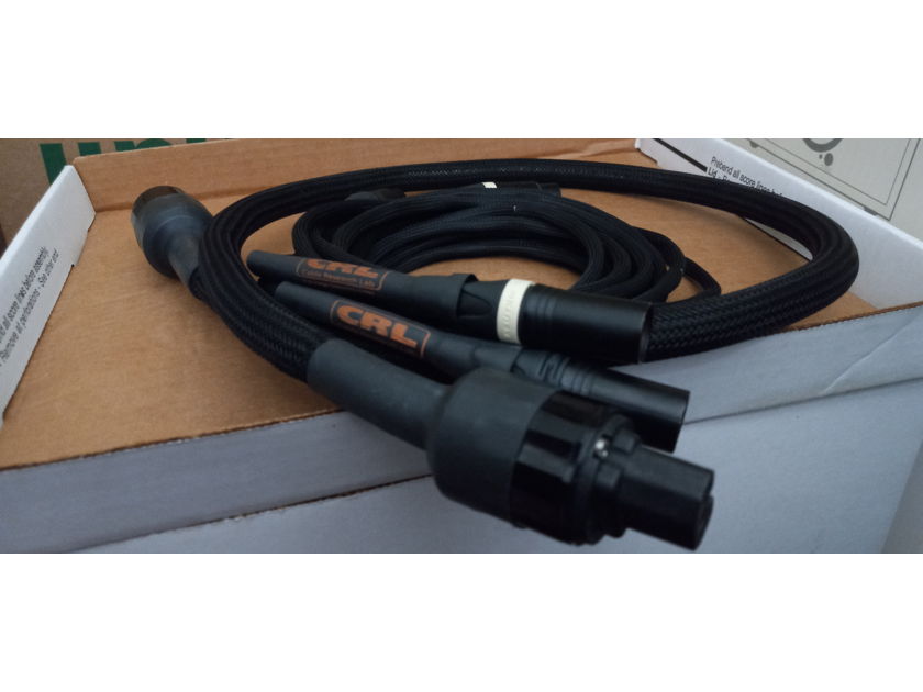 CRL(Cable Research Lab) Bronze Series XLR 3.0 meter Interconnects + AUDIOPHILE AC POWER CORD $699