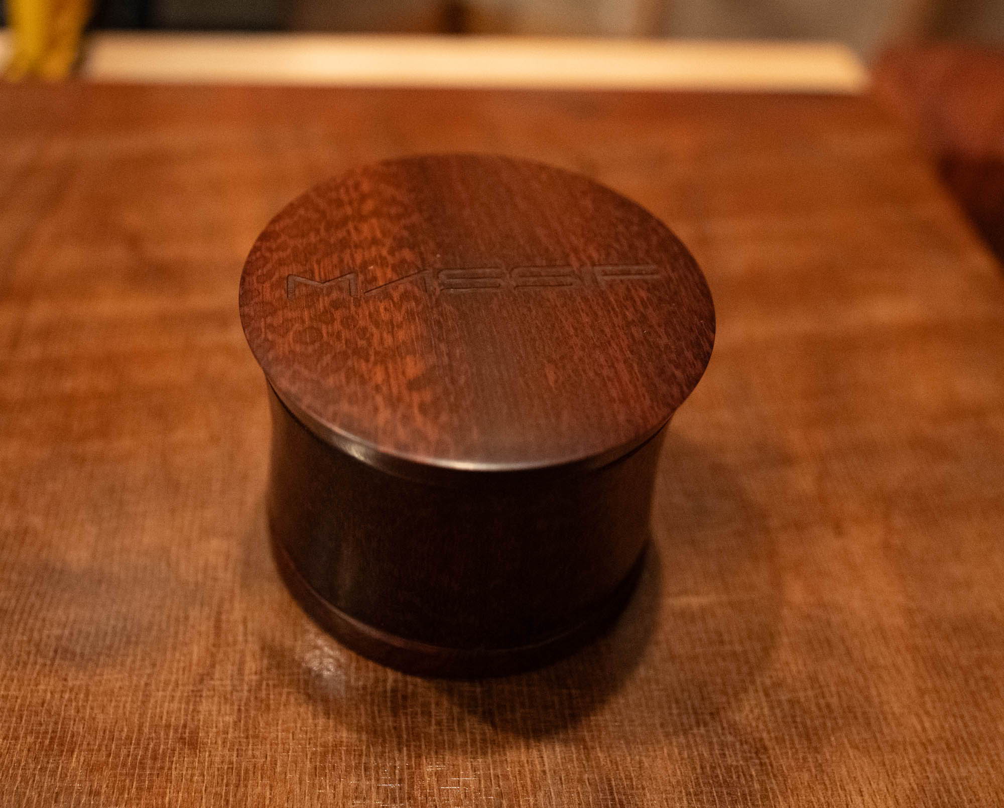 Massif Audio Design Snakewood record weight.