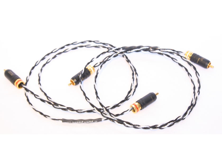 Kimber Silver Streak SE Interconnects with WBT-0147 Connectors. 1m Pair. RCA to RCA.