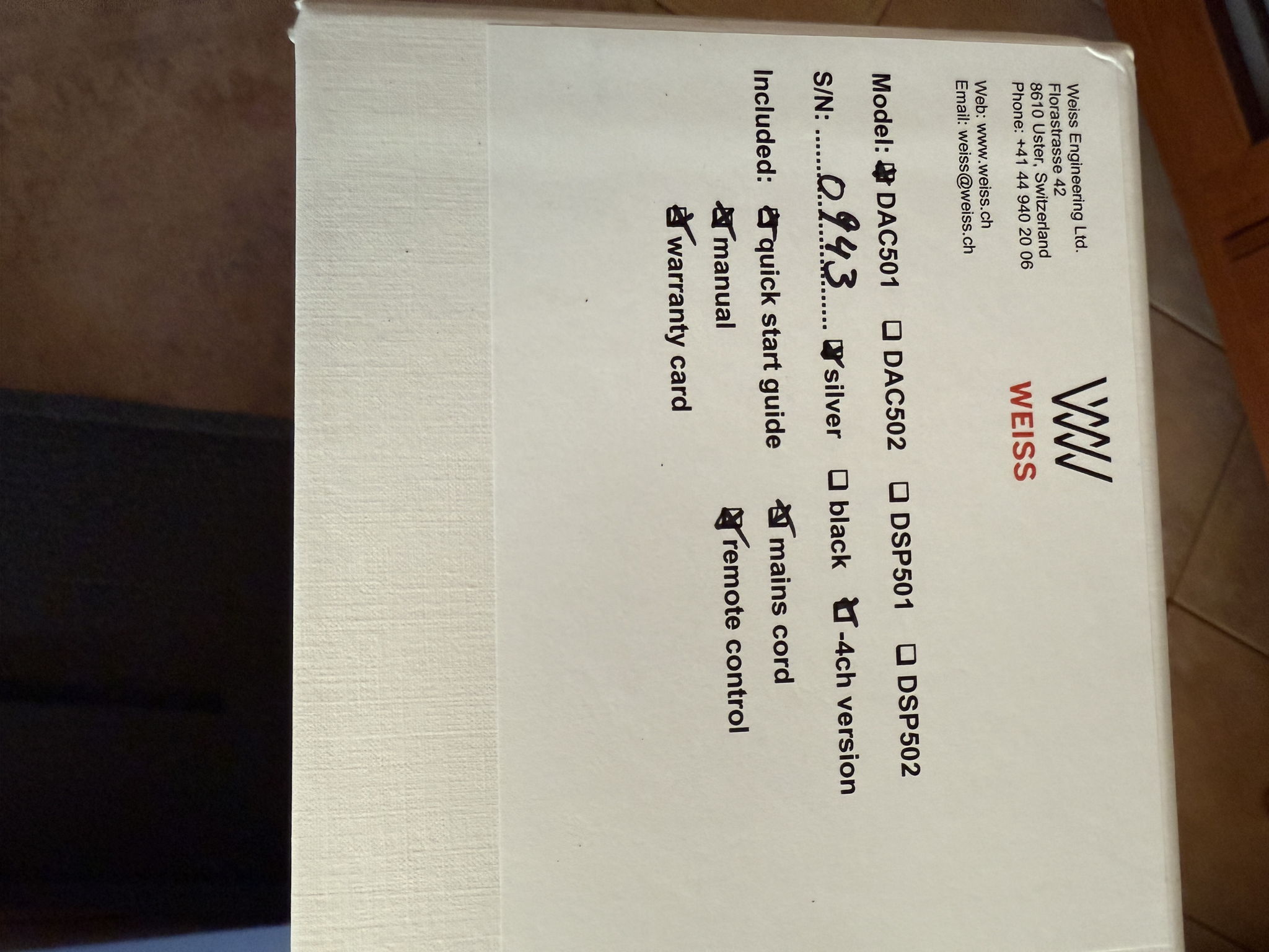 Weiss DAC 501 Mk 2 $8,400 Mint 6