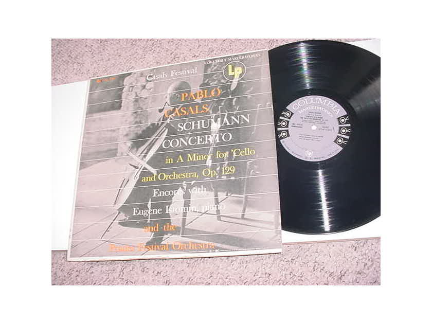 Casals festival Pablo Casals lp record - Schumann Concerto in A Minor for cello orchestra  op129 Eugene Istomin piano COVER AS IS
