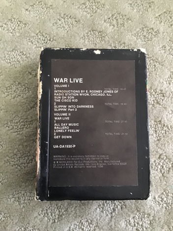 War War Live 2 Tape Quadrasonic With Outer Sleeve