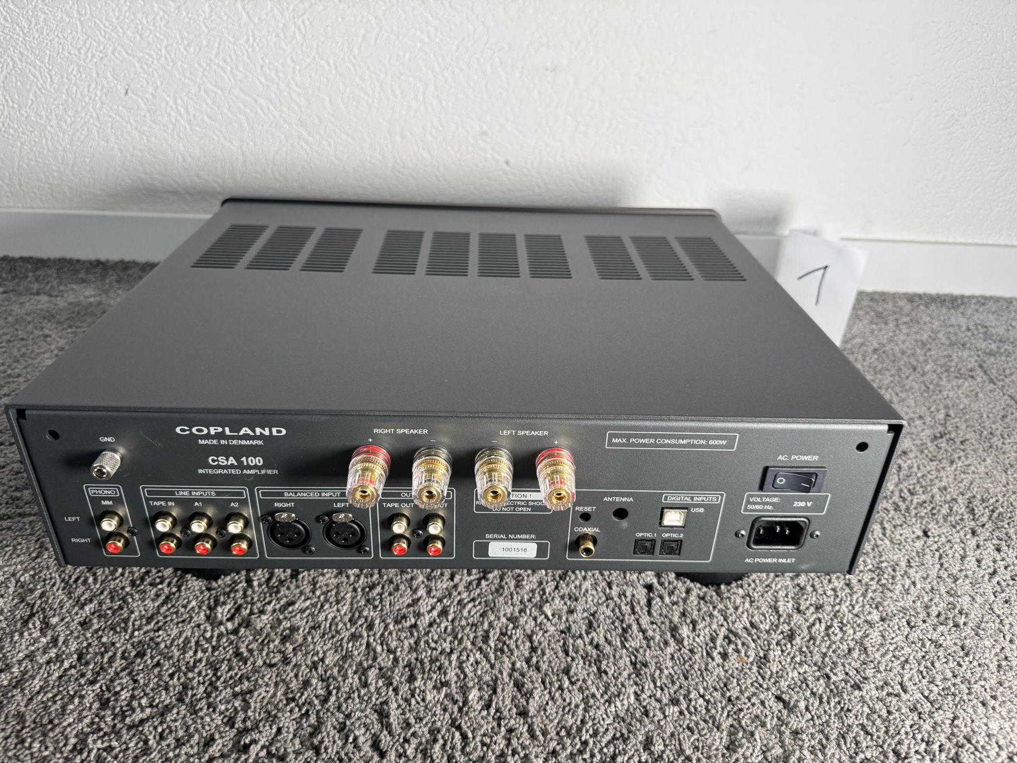 Copland CSA-100 hybrid integrated amplifier in black new 7