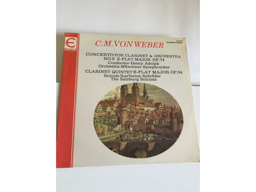 Euphoria E-2053 sealed Lp Record CM Von Weber Concerto for clarinet quintet orchestra Munchner