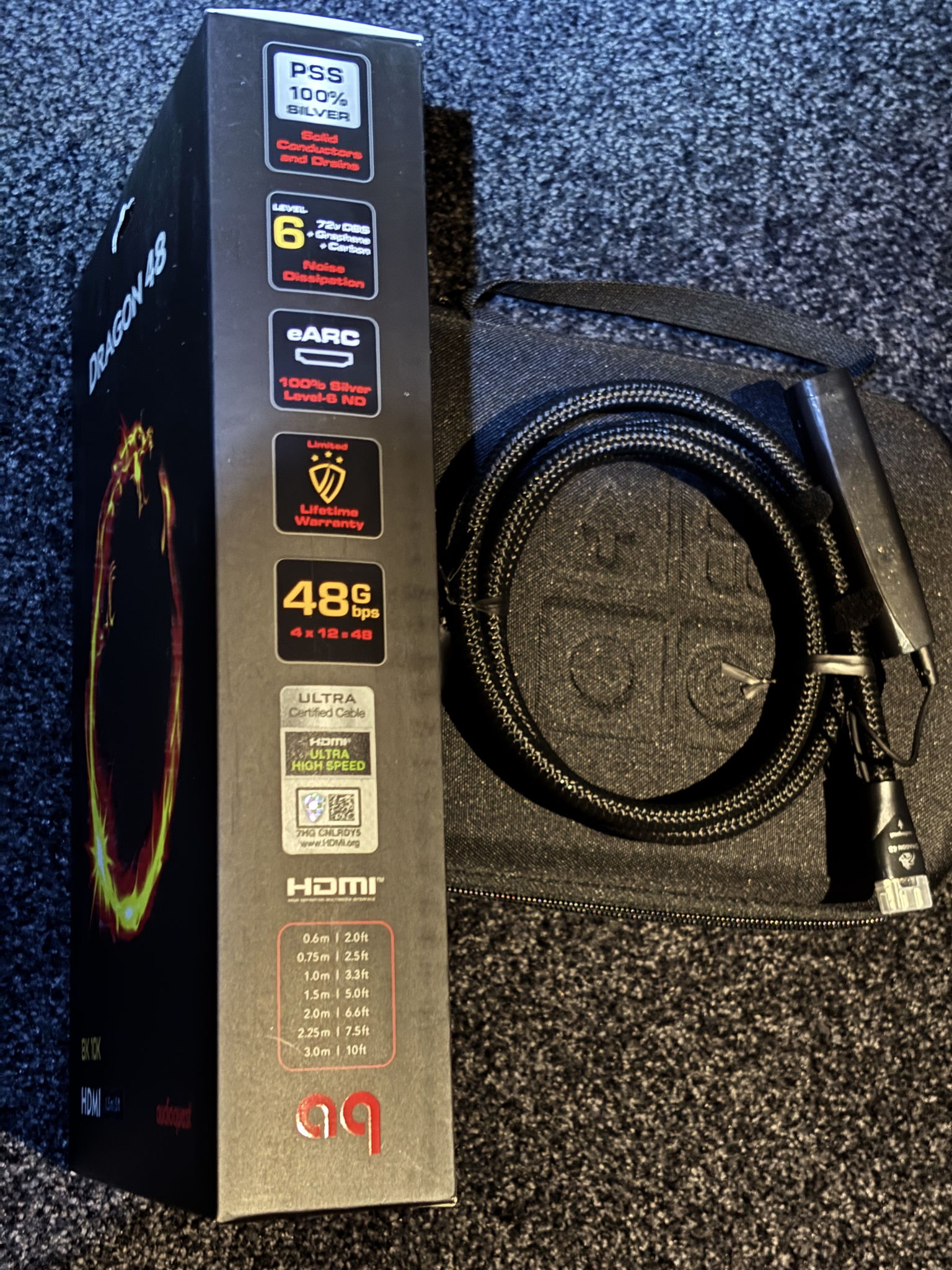 AudioQuest Dragon 48 HDMI 1.5M HDMI Cables Retail $3095... 3