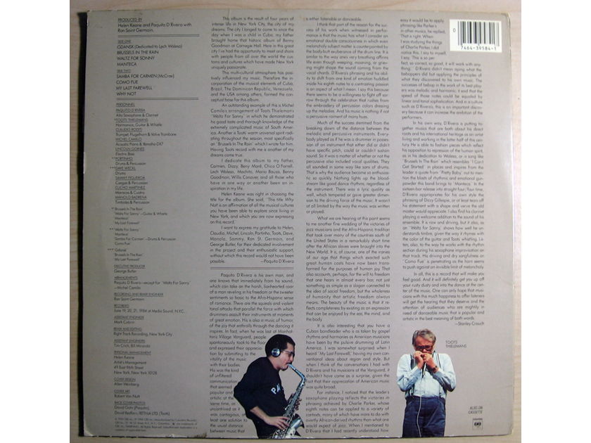 Paquito D'Rivera - Why Not! 1984 EX Vinyl LP Columbia FC 39584