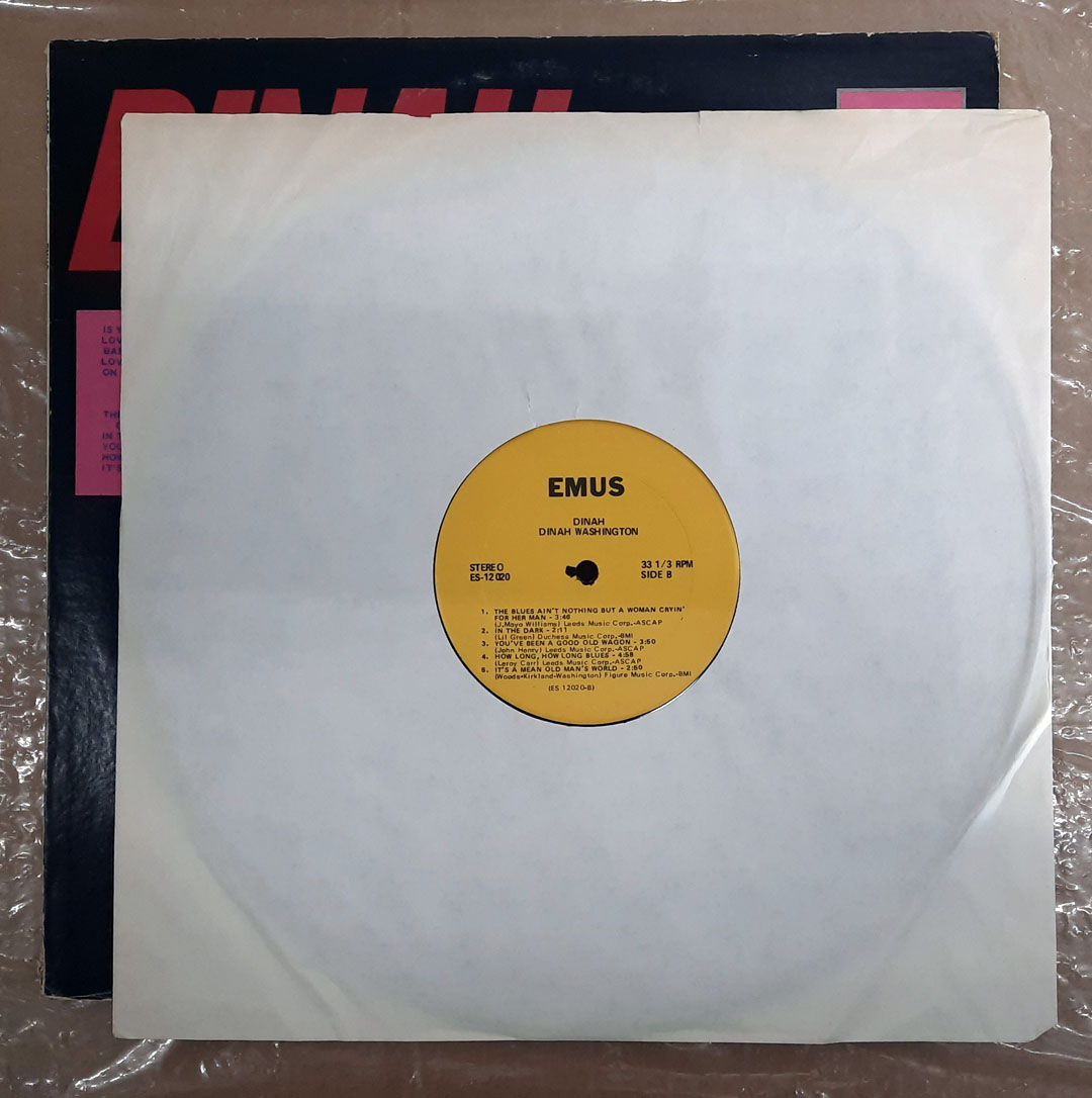 Dinah Washington – Dinah EX VINYL LP EMUS Records ES-12020 3