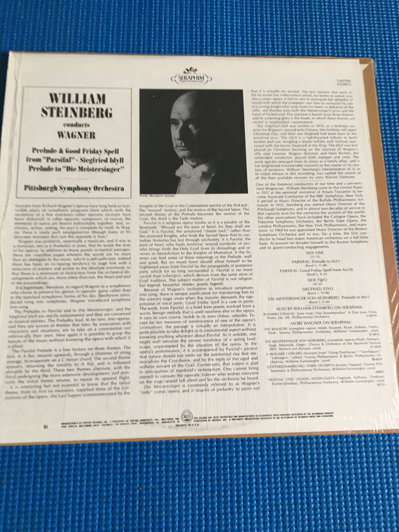 William Steinberg Wagner Pittsburgh symphony  Lp Record... 3