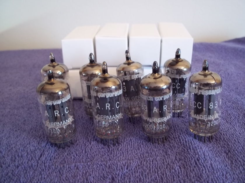 Audio Research SP-3 preamp tube set, rare smooth plate vintage tubes
