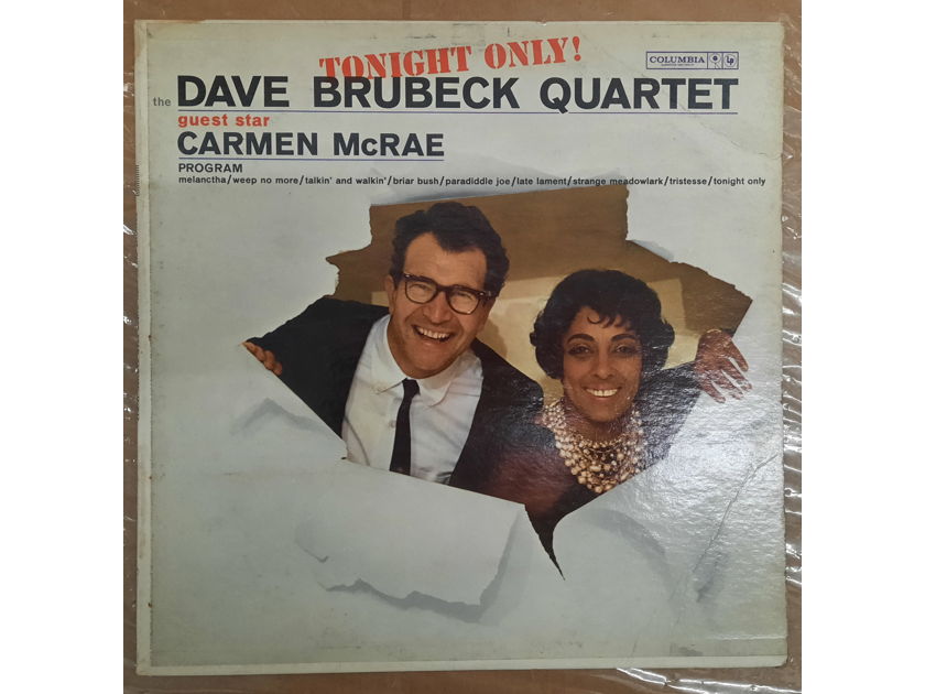 The Dave Brubeck Quartet Guest Star Carmen McRae – Tonight Only! NM 1961 MONO VINYL LP COLUMBIA CL 1609