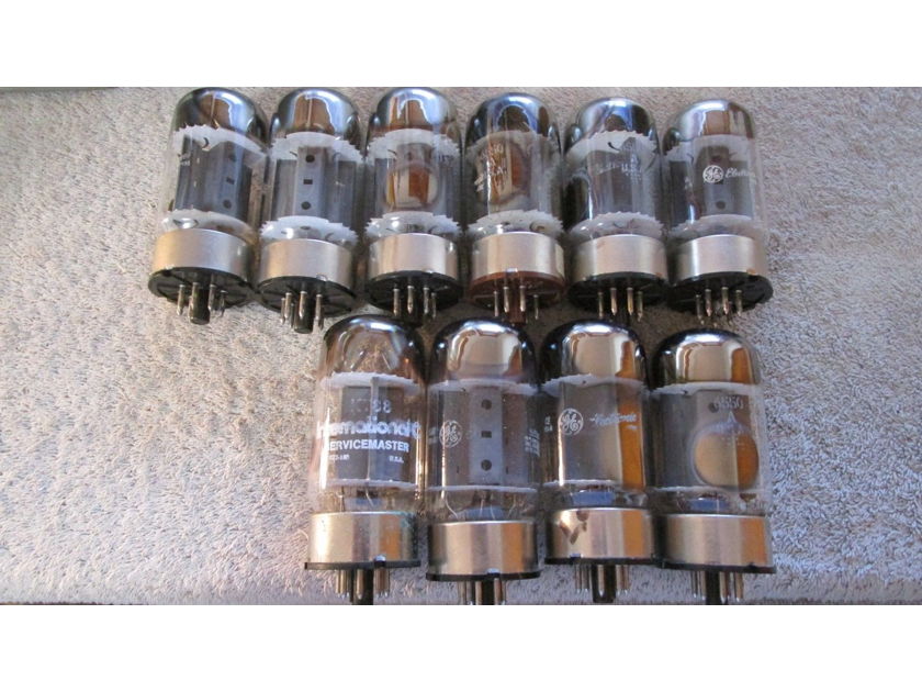10 tested good general electric 6550a / 6550 tubes