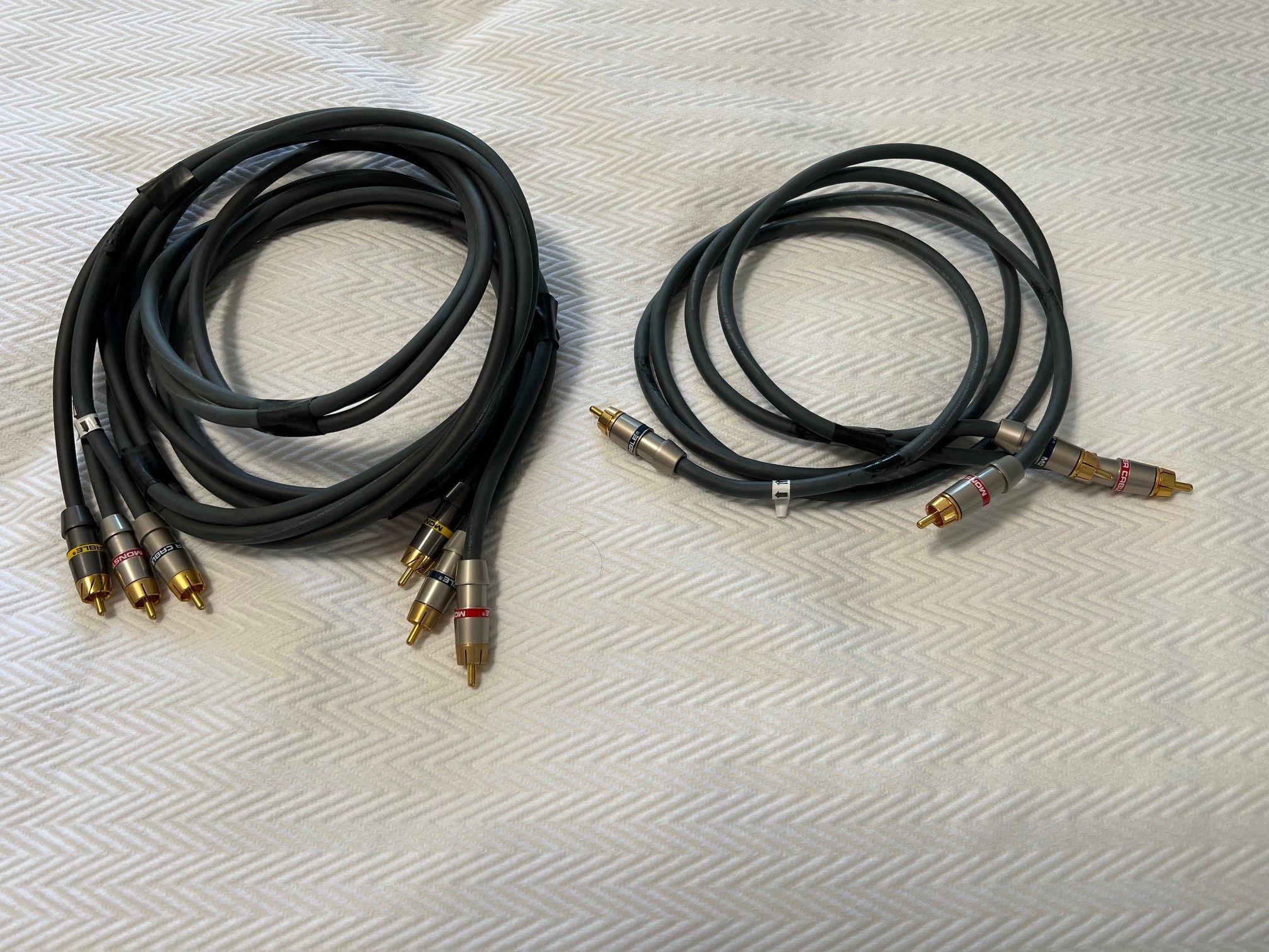 5 MONSTER 24K GOLD High Performance RCA COMPONENT CABLE...