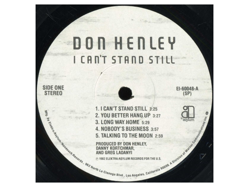 Don Henley – I Can't Stand Still NM- 1982 ORIGINAL VINYL LP  Asylum E1-60048