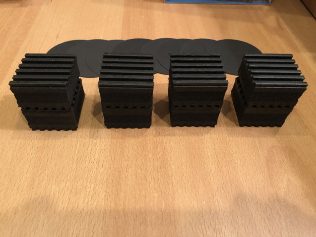 Mapleshade Vibration Control - New, Black - 4 Isoblocks...