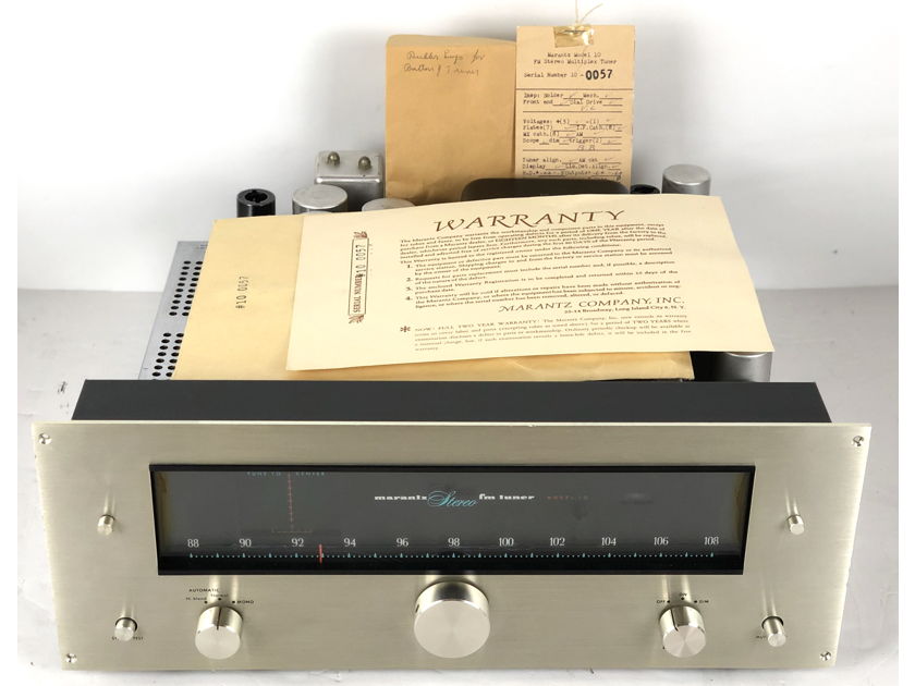 Marantz Model 10 NOT 10B Vacuum Tube FM Stereo Tuner Radio S# 57 of 100 FULLY WORKING!!!