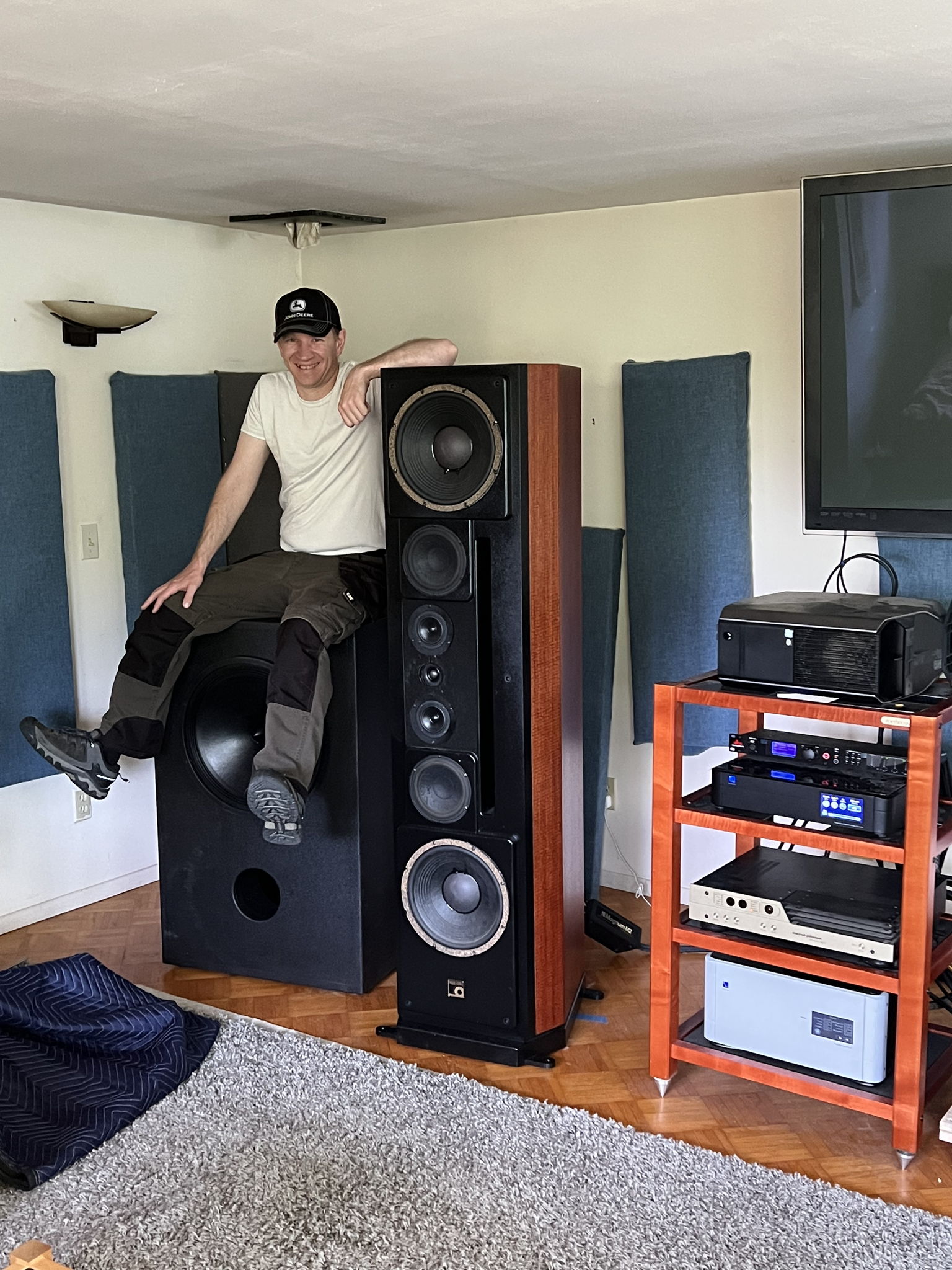 That’s me. Now there’s curtains and stuff. But this was a fun day putting in the subs. I miss the premier 16