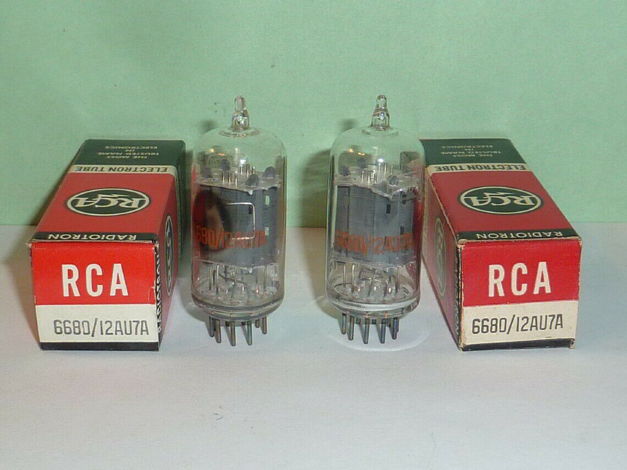 RCA 12AU7 ECC82 6680 Clear Top Tubes, Platinum Matched ...