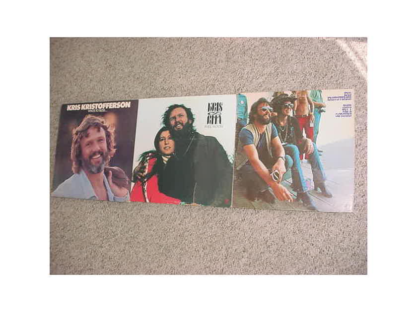 Kris Kristofferson 3 lp records lot - Kris & Rita full moon & Who's to bless and Jesus was a Capricorn