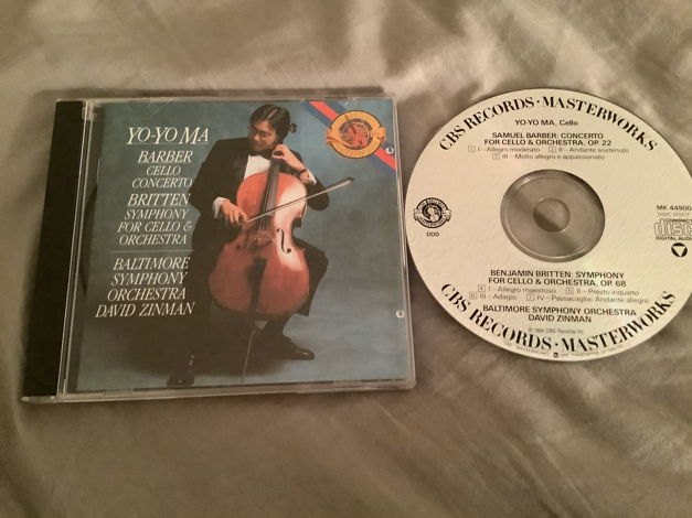 Yo Yo Ma CBS Records CD  Barber Cello Concerto