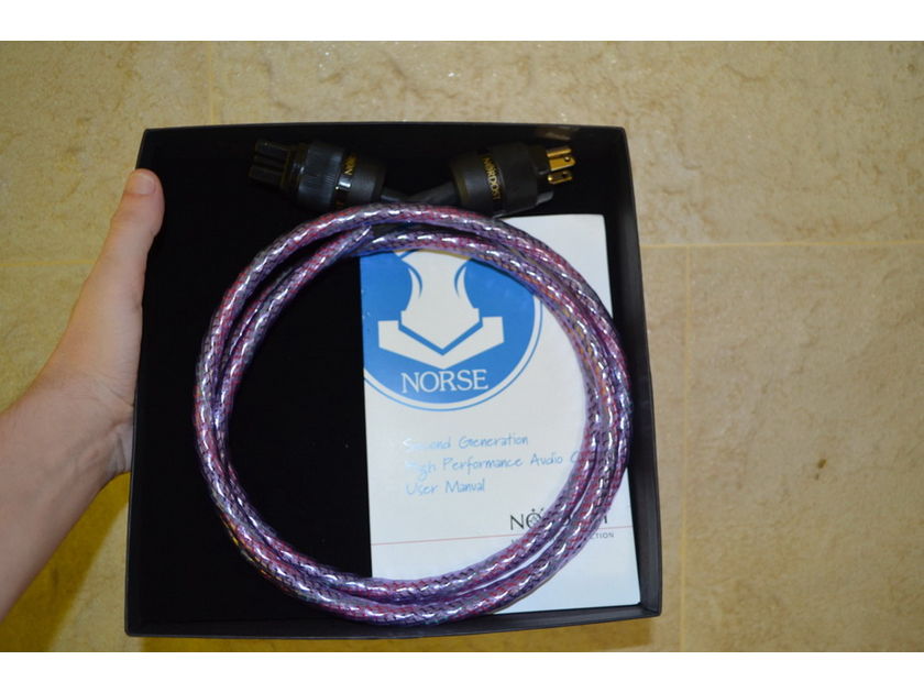 Nordost Frey 2 Norse AC power cord 15A US plug 2M as new condition with box