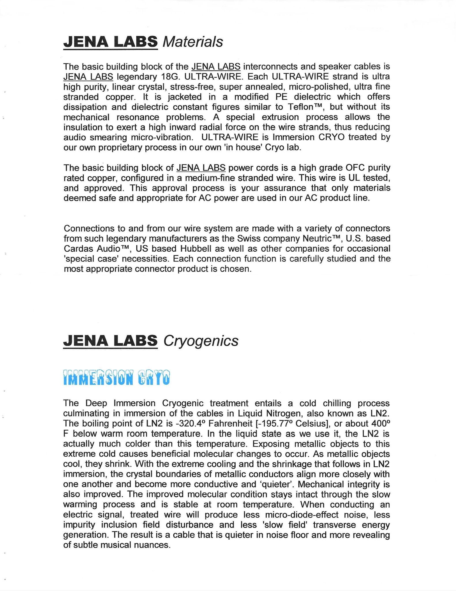 JENA Labs Symphony 1M XLR Interconnects - Price Reduced 7