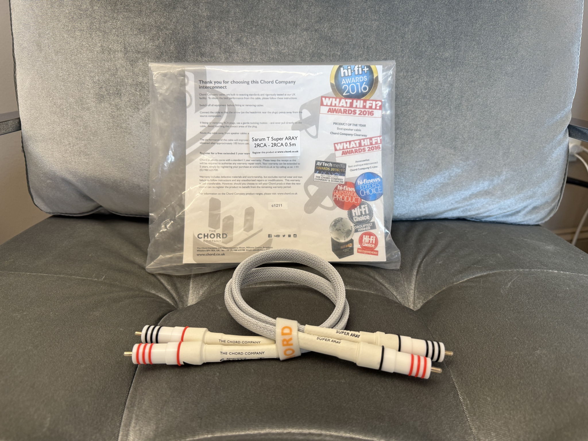 Chord - Sarum T Super ARAY - 0.5 Meters RCA Interconnec... 2
